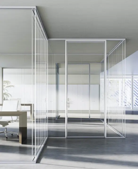 Full-Height Glass Partitions